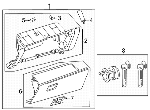 2022 Toyota Highlander Glove Box Diagram