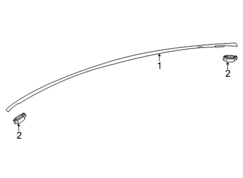 2022 Toyota Mirai Exterior Trim - Roof Diagram 2 - Thumbnail