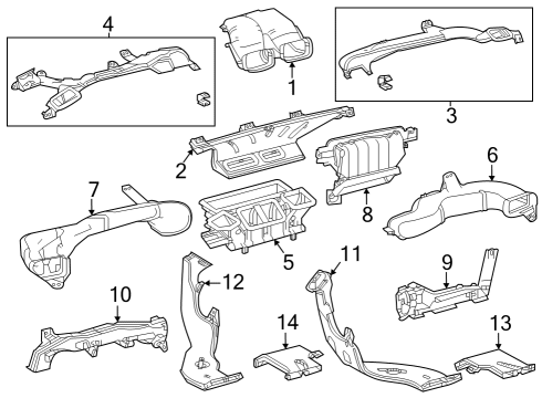 2024 Toyota Grand Highlander Ducts Diagram 1 - Thumbnail