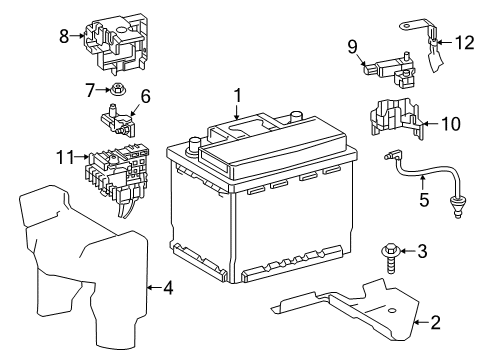 2024 Toyota Camry Sensor Assembly, Battery Diagram for 28850-F0080