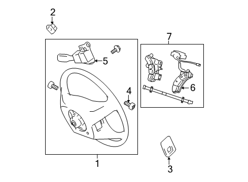 2010 Toyota Sienna Cover, Steering Wheel, Lower Diagram for 45186-0C020-B2