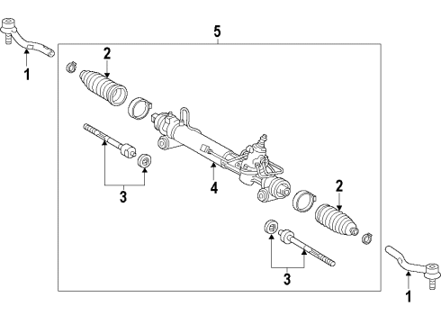 2014 Toyota 4Runner P/S Pump & Hoses, Steering Gear & Linkage Diagram 1 - Thumbnail