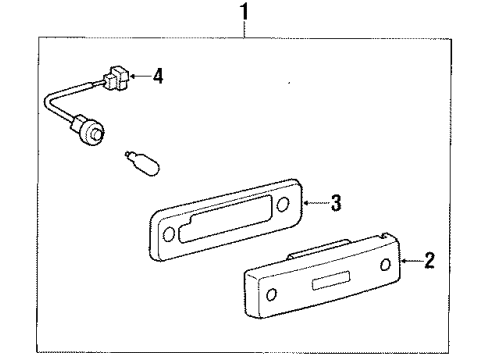 1985 Toyota Tercel Lamp Assembly, Side Mark Diagram for 81750-16010