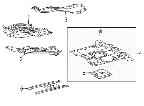 2018 Toyota Land Cruiser Splash Shields Diagram