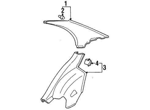 1997 Toyota Tercel Interior Trim - Quarter Panels Diagram 2 - Thumbnail