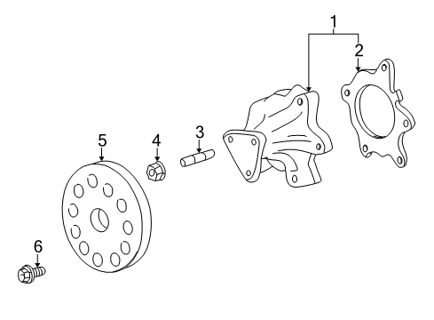 2005 Scion xA Water Pump Diagram