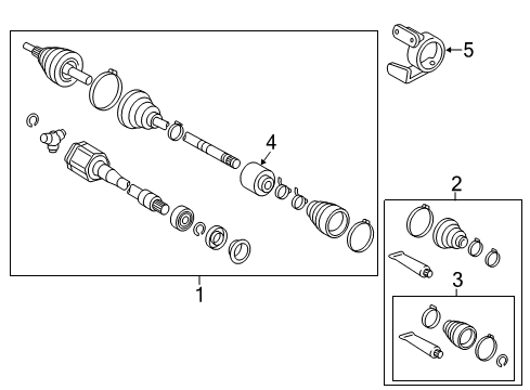 2014 Toyota Camry Drive Axles - Front Diagram