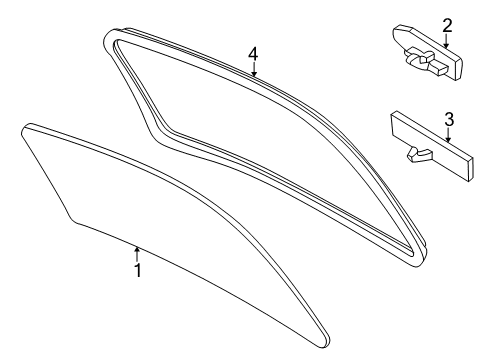 2001 Toyota Prius Back Glass Diagram