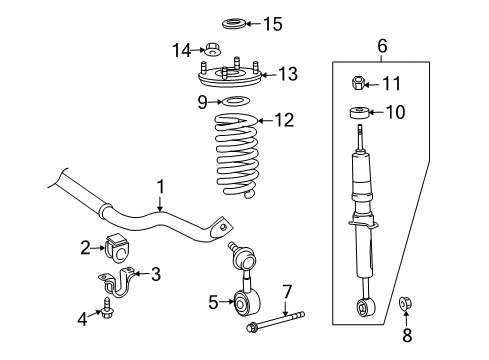 2009 Toyota Sequoia Retainer, Shock Absorber Cushion Diagram for 48597-34020