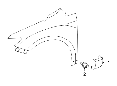 2015 Toyota Venza Exterior Trim - Fender Diagram