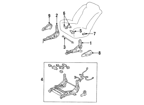 1994 Toyota Camry Tracks & Components Diagram