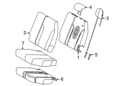 2021 Toyota Sienna HEADREST Assembly, Rr Se Diagram for 71960-08080-C0