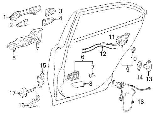 2023 Toyota Crown CABLE ASSY, RR DOOR Diagram for 69730-30240