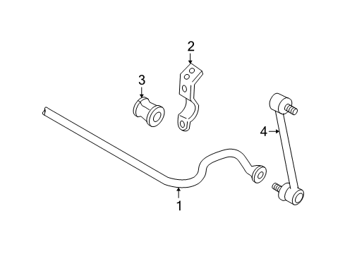 2009 Toyota Avalon Rear Suspension Components, Stabilizer Bar Diagram 3 - Thumbnail