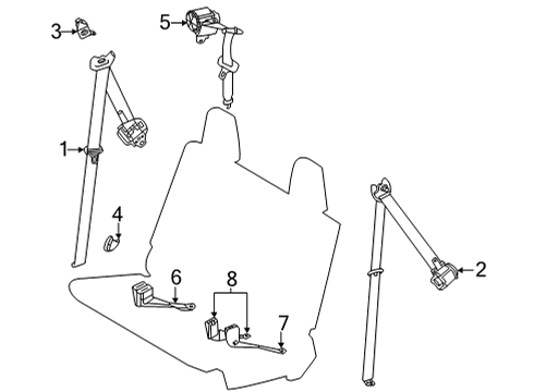 BELT ASSY, RR NO.2 S Diagram for 73570-08041-A2