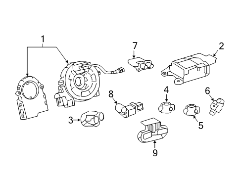 2018 Toyota Corolla iM Air Bag Components Diagram 2 - Thumbnail