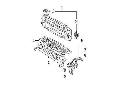 2006 Toyota Camry Rear Body Diagram