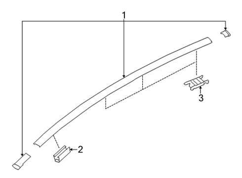 2023 Toyota GR86 Exterior Trim - Roof Diagram