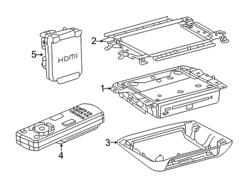 2022 Toyota Highlander Entertainment System Components Diagram