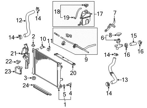 2020 Toyota Camry Joint, Water Hose Diagram for 16291-0P010