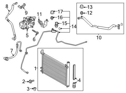 2015 Toyota Prius V Compressor Assembly, W/M Diagram for 88370-76010