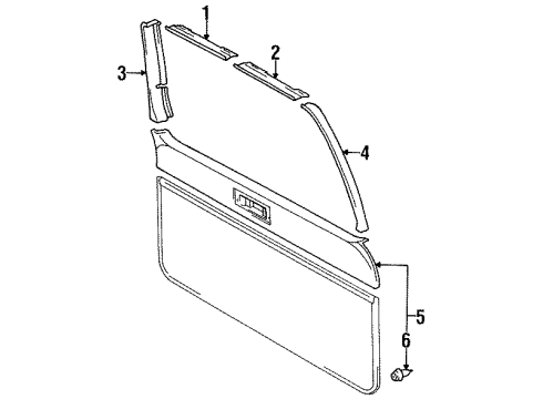 1997 Toyota Land Cruiser Interior Trim - Lift Gate Diagram