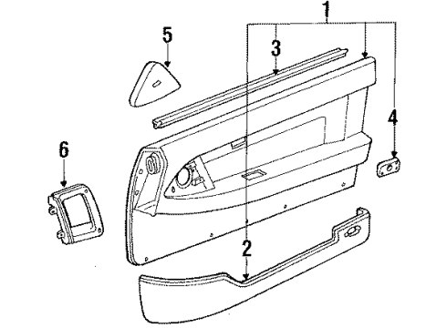 1988 Toyota Supra Interior Trim Diagram 2 - Thumbnail