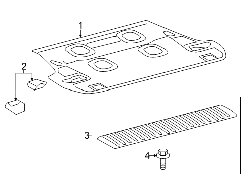 2013 Toyota Land Cruiser Interior Trim - Rear Body Diagram