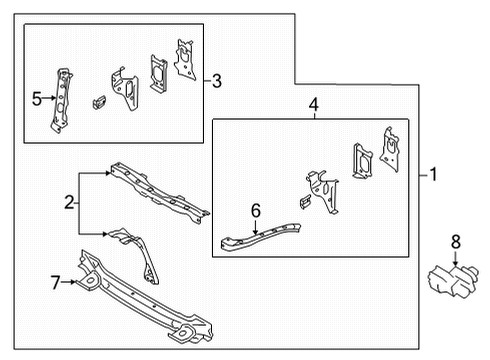 2022 Toyota GR86 RAD PNL S CP RPR FSR Diagram for SU003-09720