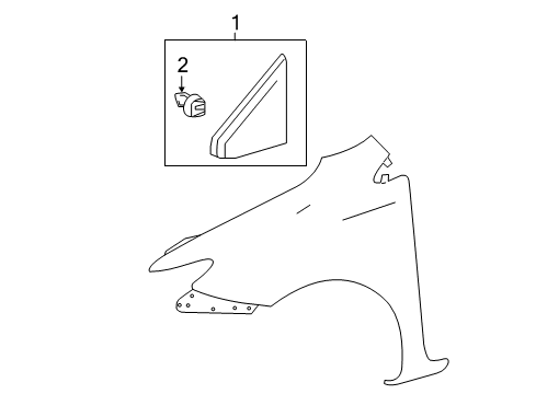 2017 Toyota Corolla iM Exterior Trim - Fender Diagram