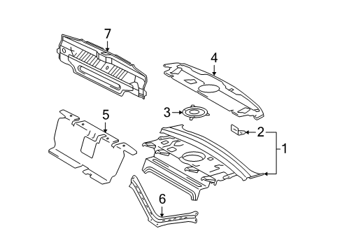 2009 Toyota Avalon Rear Body Diagram