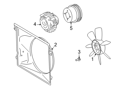 2010 Toyota FJ Cruiser Cooling System, Radiator, Water Pump, Cooling Fan Diagram 1 - Thumbnail