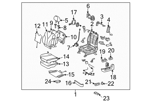 2014 Toyota Venza Front Seat Cushion Cover, Left(For Separate Type) Diagram for 71072-0T043-B1