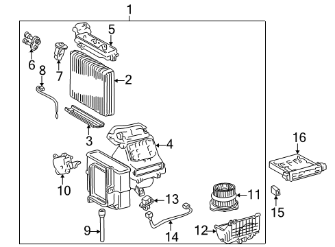 2005 Scion xA Blower Motor & Fan, Air Condition Diagram 1 - Thumbnail