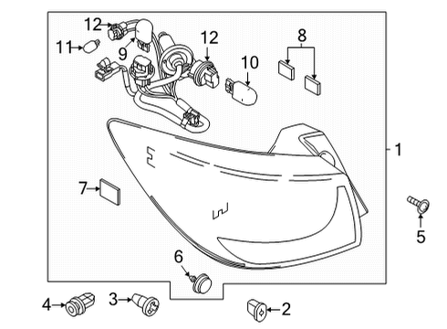 2020 Toyota Yaris Tail Lamps Diagram 1 - Thumbnail