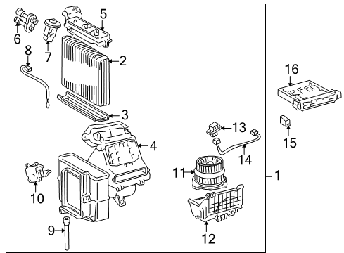 2004 Scion xB Blower Assy, Air Conditioner Diagram for 87030-52410