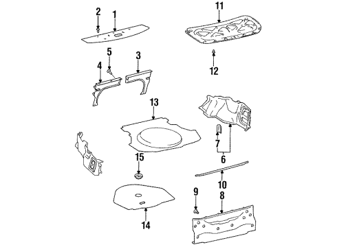 1994 Toyota Celica Interior Trim - Rear Body Diagram 2 - Thumbnail