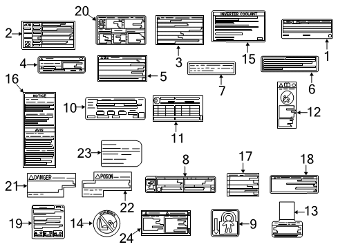 Label, Battery Caution Diagram for 28897-36020