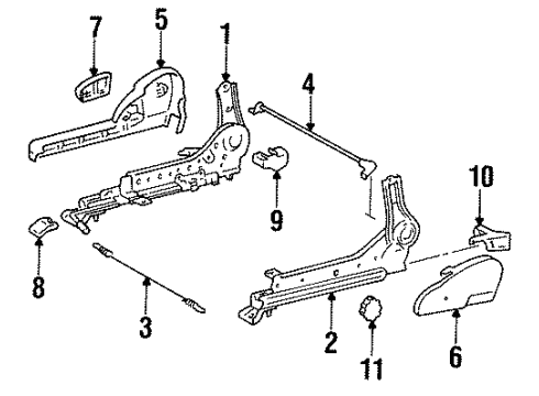 1994 Toyota Corolla Tracks & Components Diagram