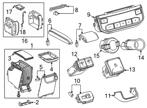 2022 Toyota Highlander Center Console Diagram 2 - Thumbnail