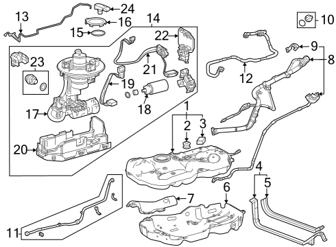 2024 Toyota Grand Highlander SENSOR, VAPOR PRESSU Diagram for 89461-47010