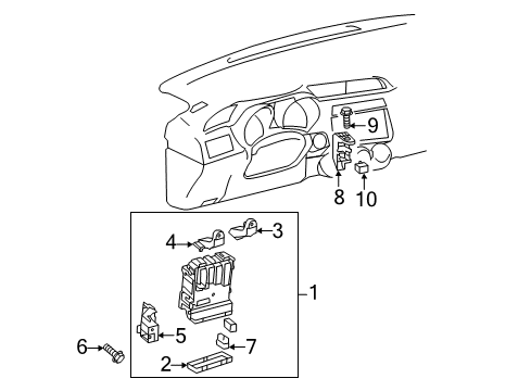 2011 Scion tC Block Assembly, Instrument Diagram for 82730-21111