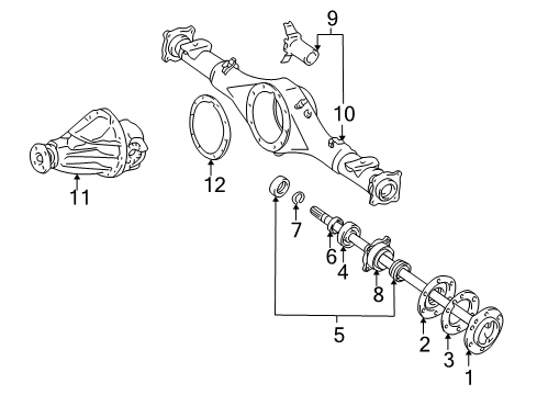 2004 Toyota Tacoma Axle & Differential - Rear Diagram 2 - Thumbnail