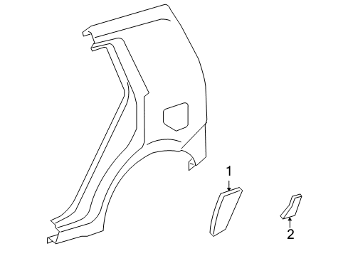 2010 Scion xB Exterior Trim - Quarter Panel Diagram