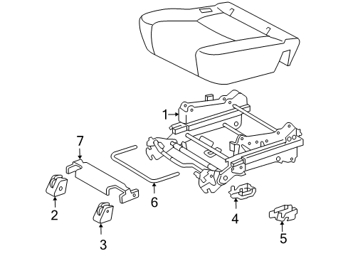 2008 Toyota Sienna Tracks & Components Diagram 1 - Thumbnail