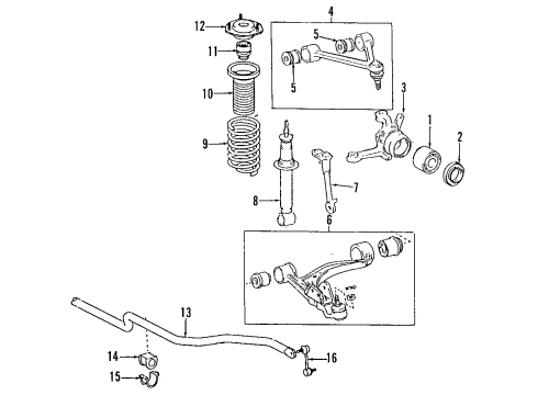 1994 Toyota Supra Bar, Stabilizer, Front Diagram for 48811-24100