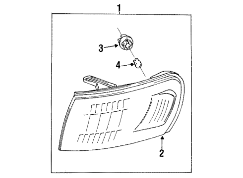 1995 Toyota Corolla Lamp Assy, Parking & Clearance, LH Diagram for 81620-12600