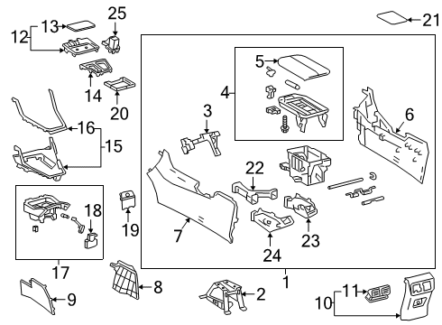 2021 Toyota RAV4 ARMREST Assembly, Rr Con Diagram for 58920-0R010-C0