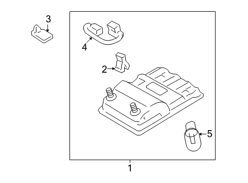 2009 Toyota Venza Box Assembly, Roof Console Diagram for 63650-0T040-A0