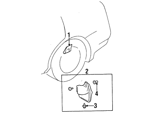 1998 Toyota Avalon Exterior Trim - Quarter Panel Diagram